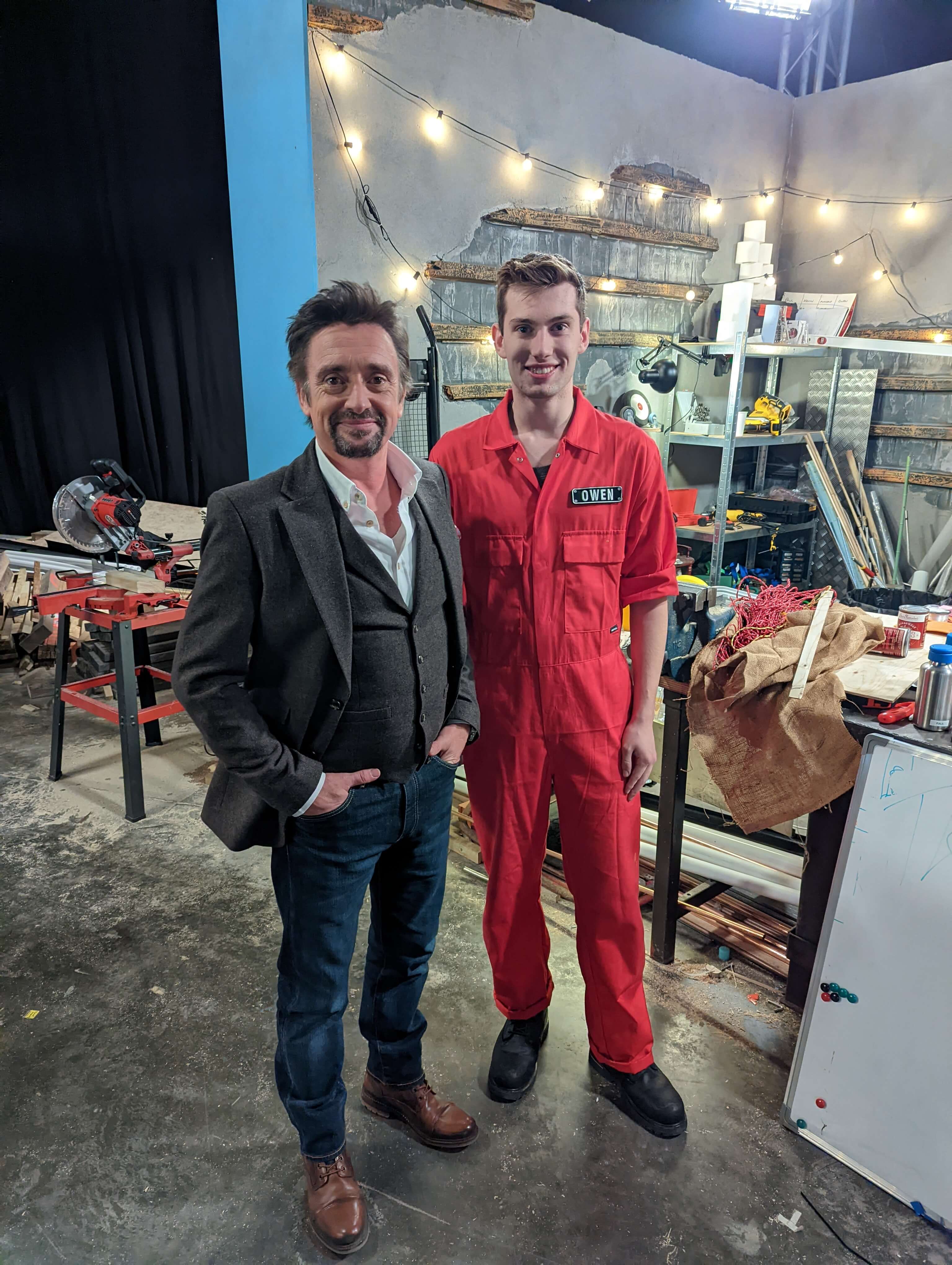 Student Owen Beresford alongside Richard Hammond